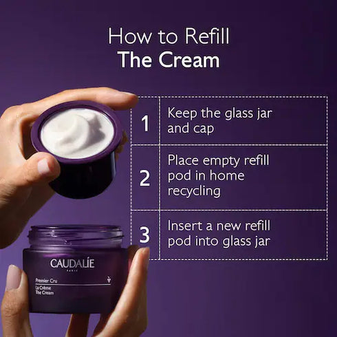 Premier Cru Anti Aging Refillable Cream Moisturizer with Hyaluronic Acid
